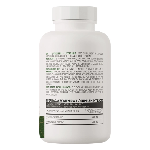L-THEANINE + L-TYROSINE VEGE 90caps