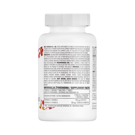 VITAMIN D3+K2 90tabs